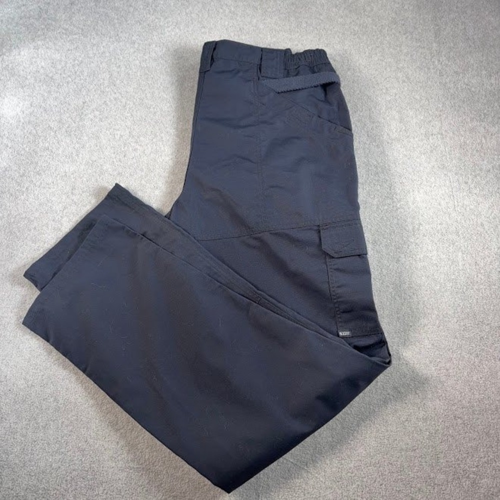 5.11 Tactical Cargo Pants Mens 38/36 Black Ripstop Multi-Pocket Workwear